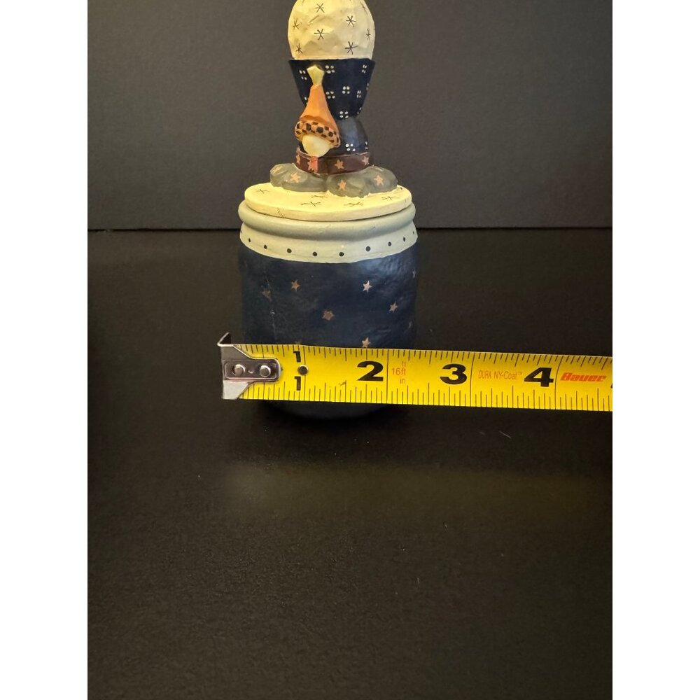 Vintage WILLIRAYE Studio Snowman Bluebird Candle Rustic - Picture 13 of 16